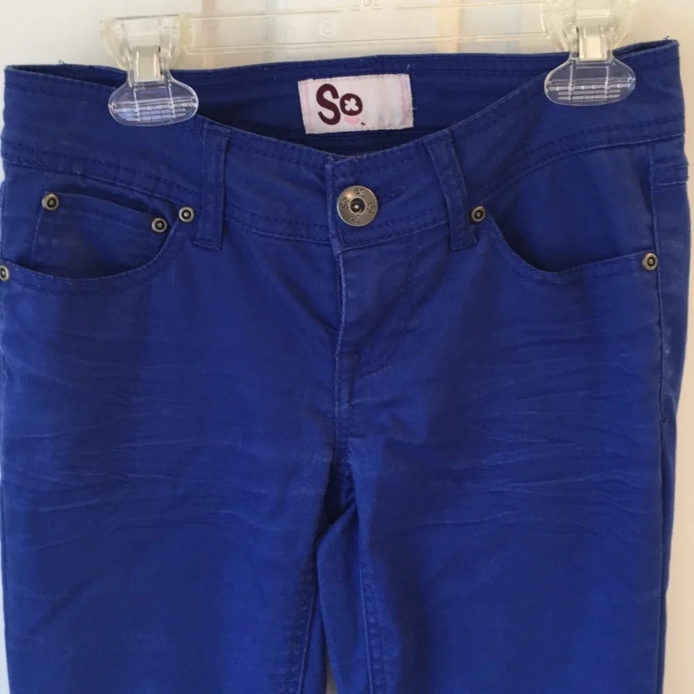 Jeans Pants Blue low rise skinny 5 pocket  junior jeans pants - Picture 7 of 8